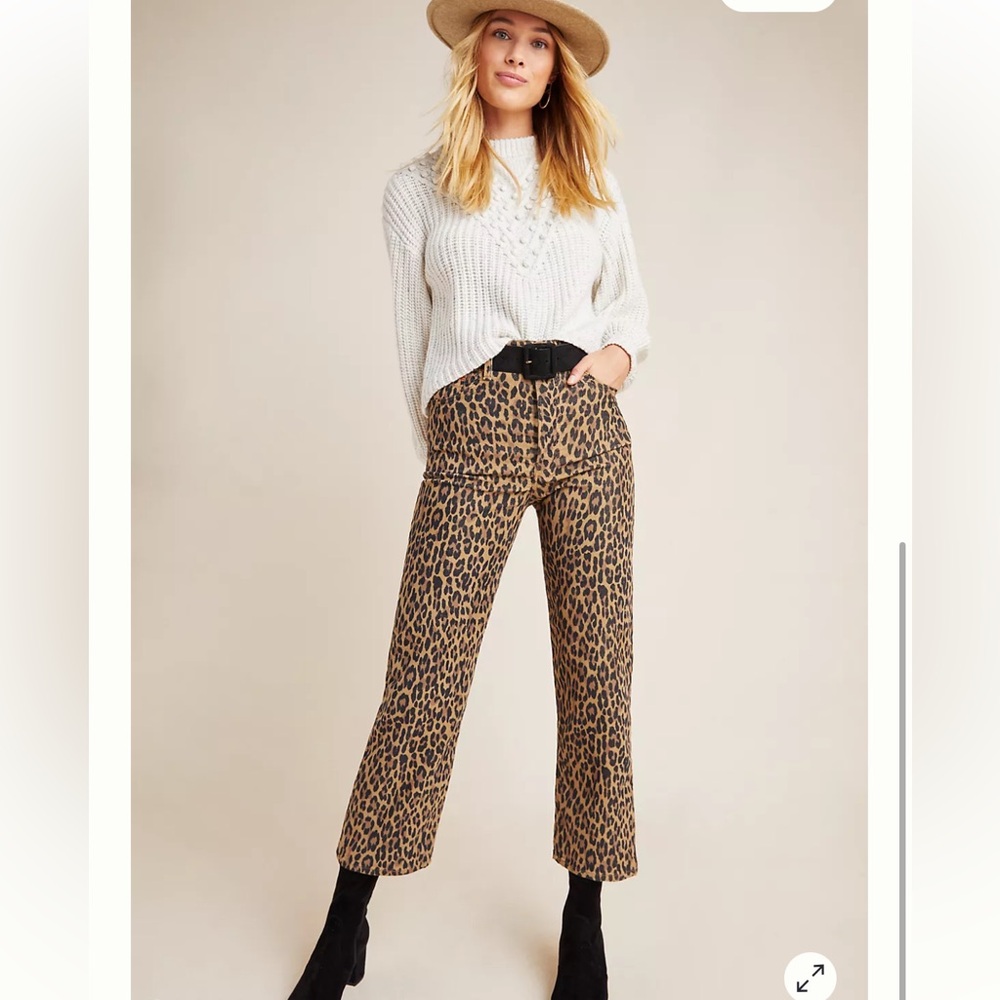 Levi's Brown Leopard Print Ankle Pants